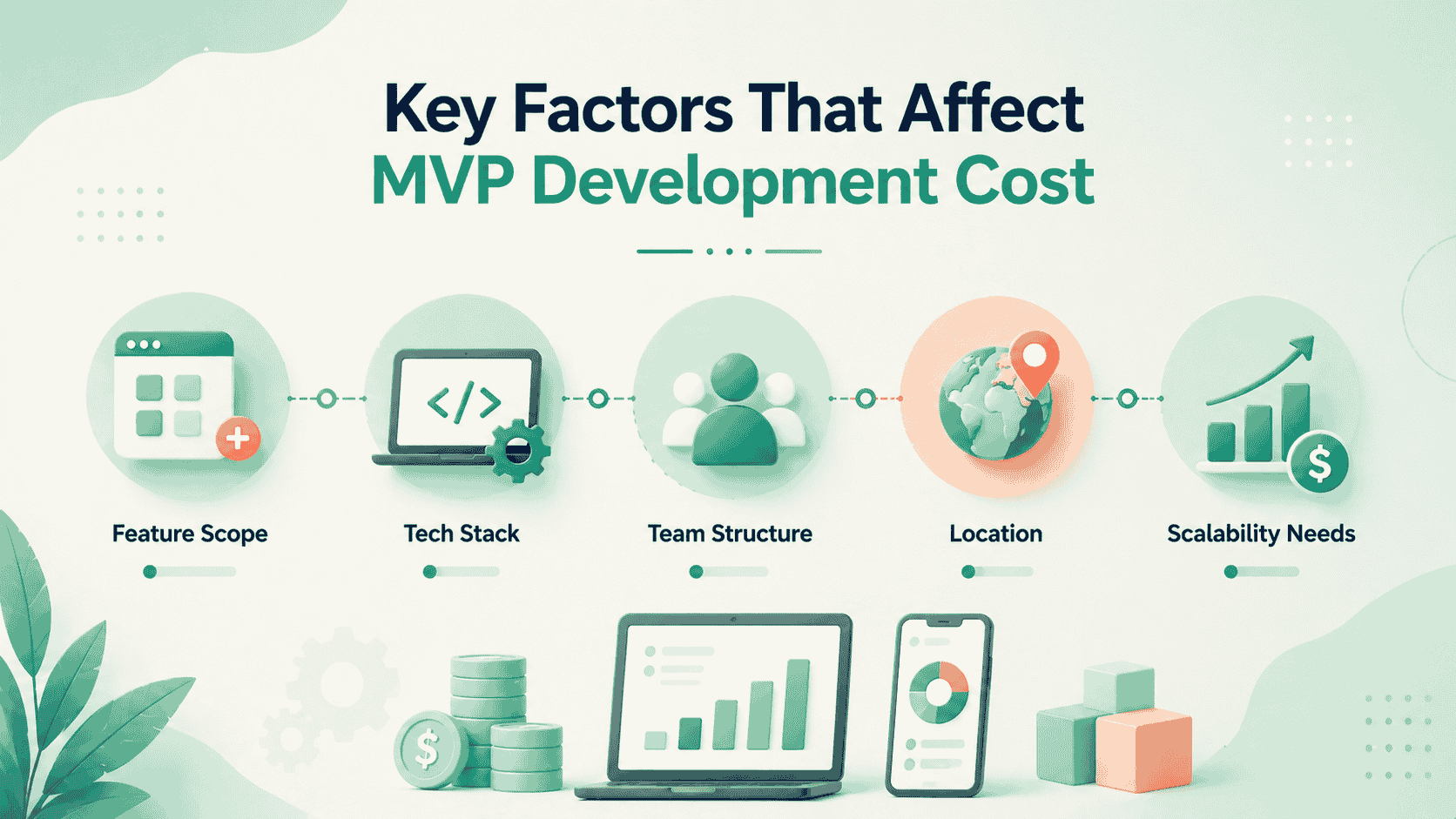 An image that represent Key Factors That Affect MVP Development Cost